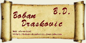 Boban Drašković vizit kartica